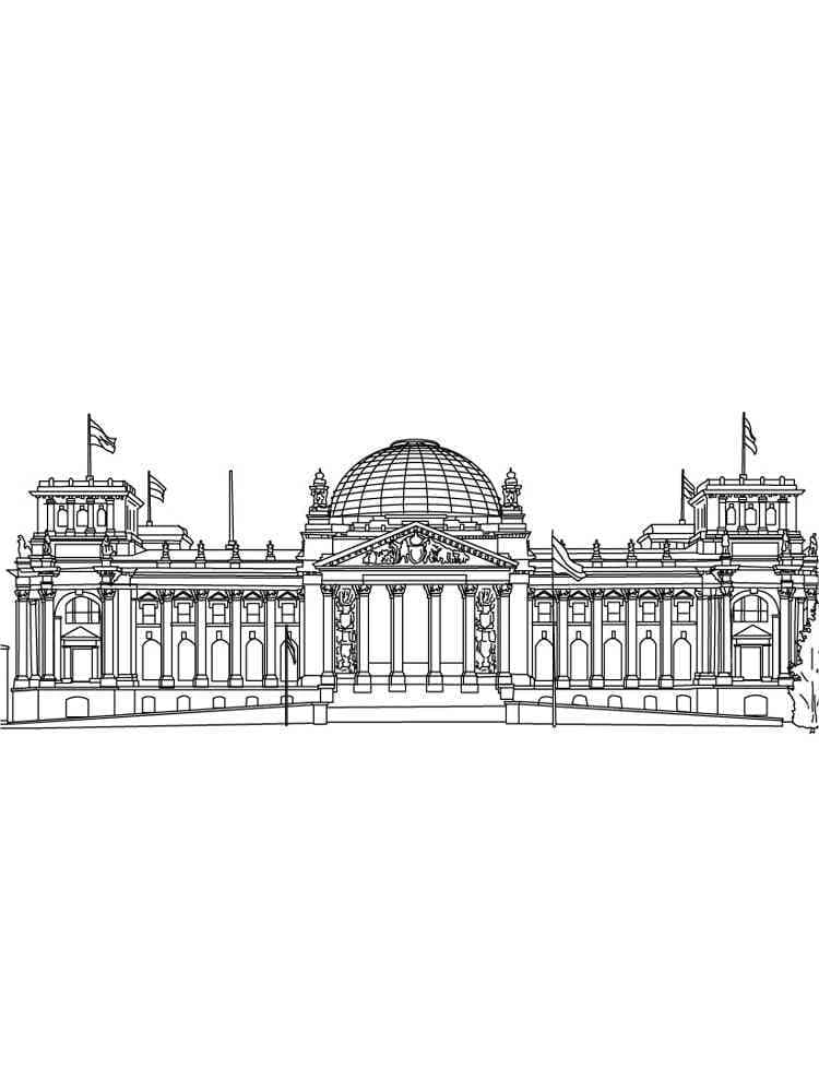 Palais du Reichstag coloring page