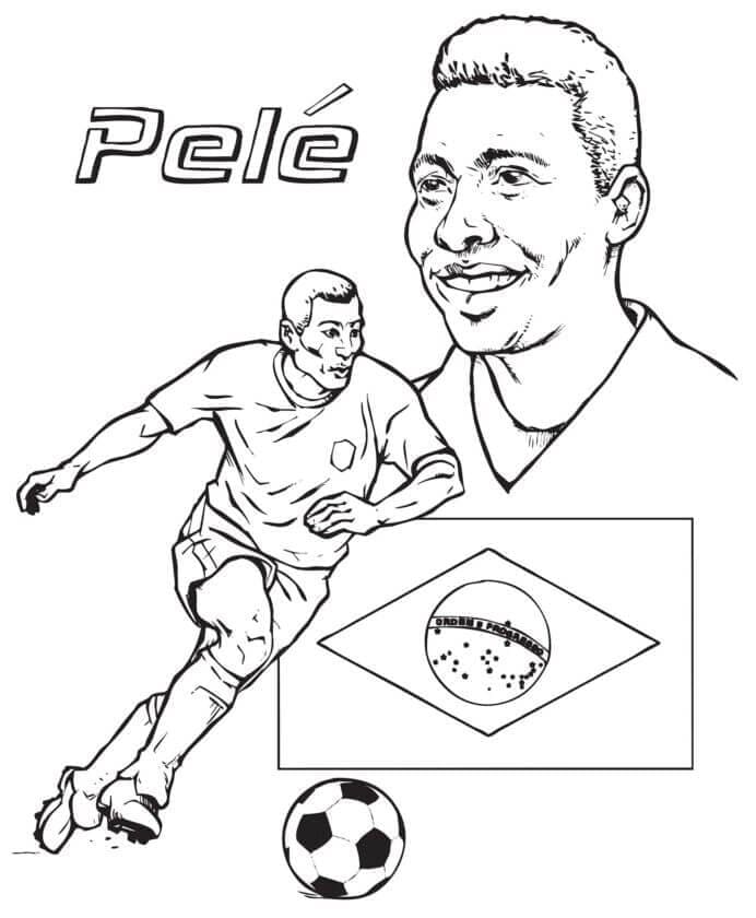 Pelé coloring page