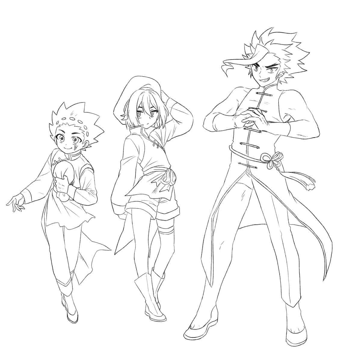 Coloriage Personnages de Beyblade
