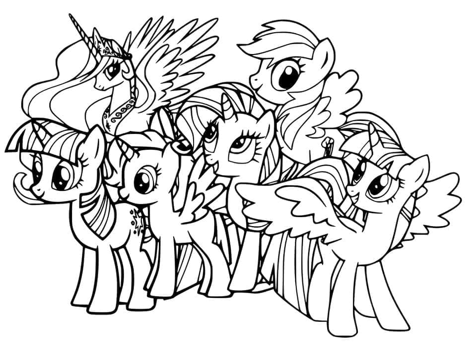 Coloriage Personnages de My Little Pony