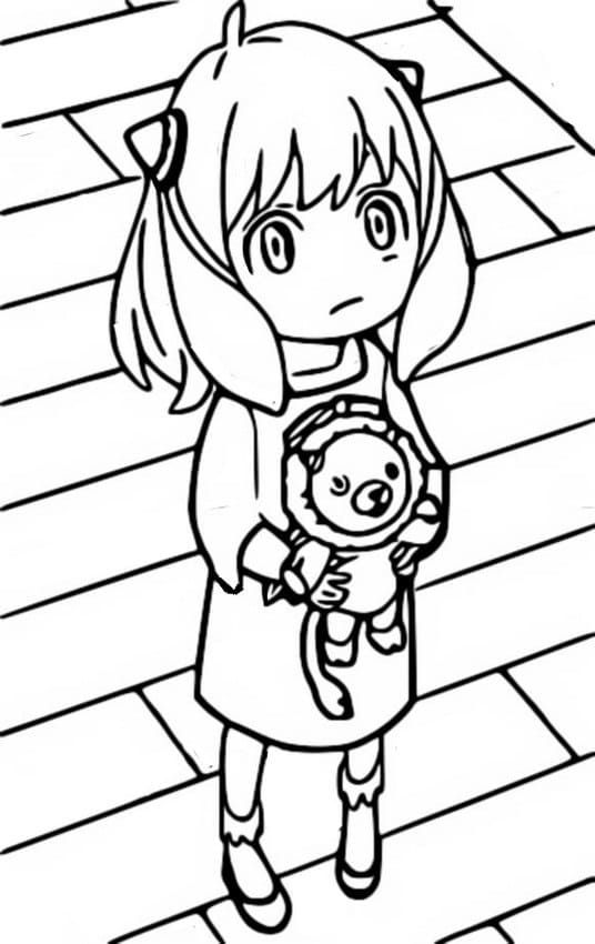 Petite Anya Forger coloring page