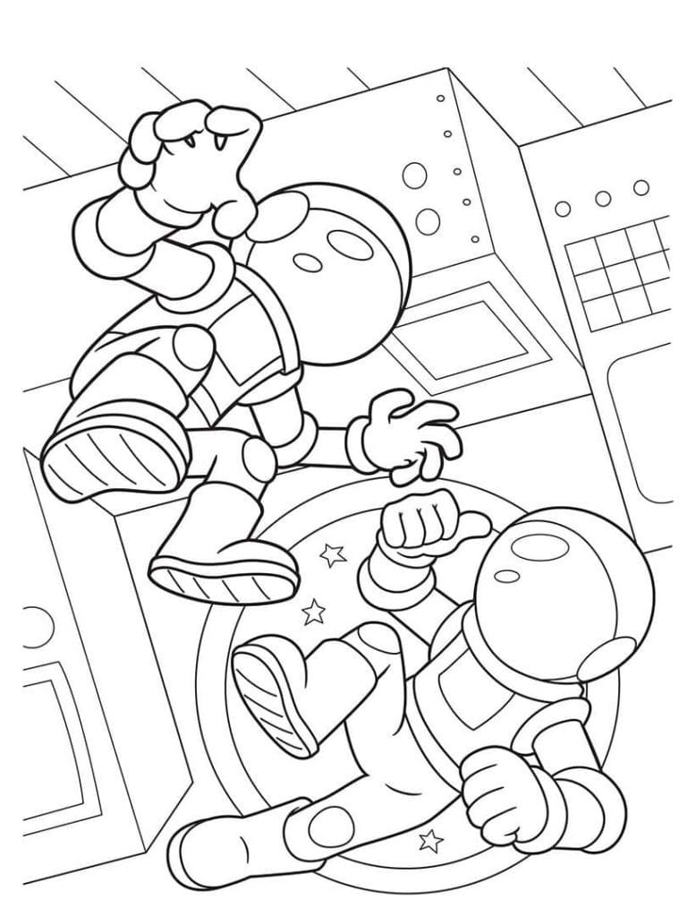 Petits Astronautes coloring page