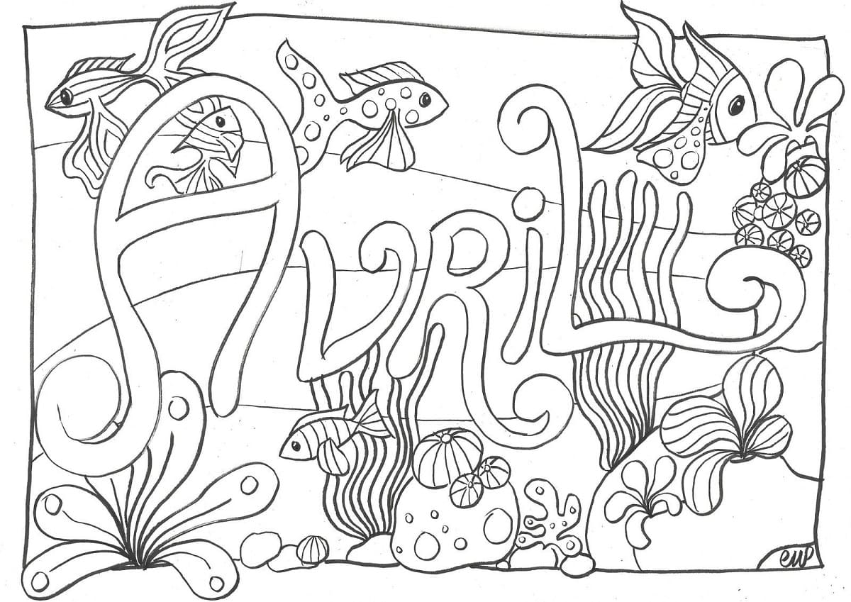 Premier Avril coloring page
