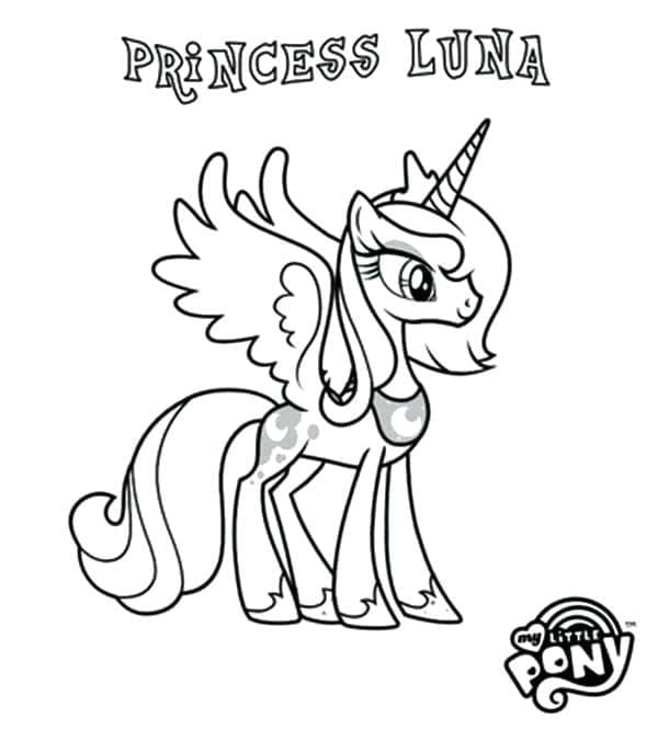 Princesse Luna dans My Little Pony coloring page