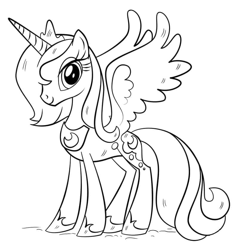 Coloriage Princesse Luna de My Little Pony