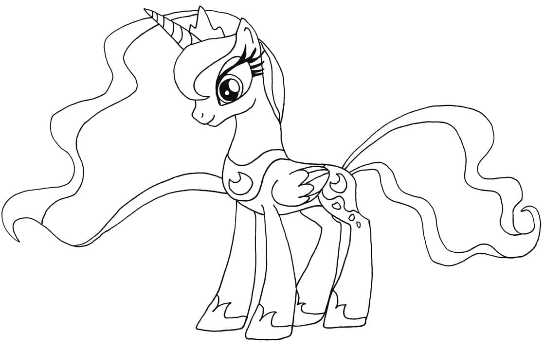 Princesse Luna My Little Pony coloring page