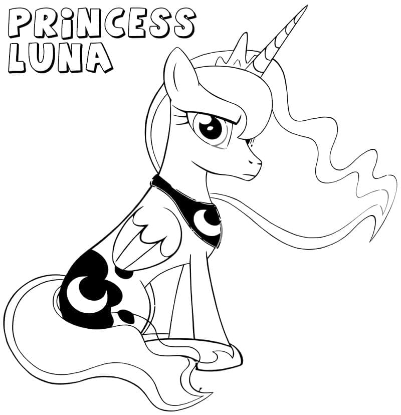 Princesse Luna coloring page