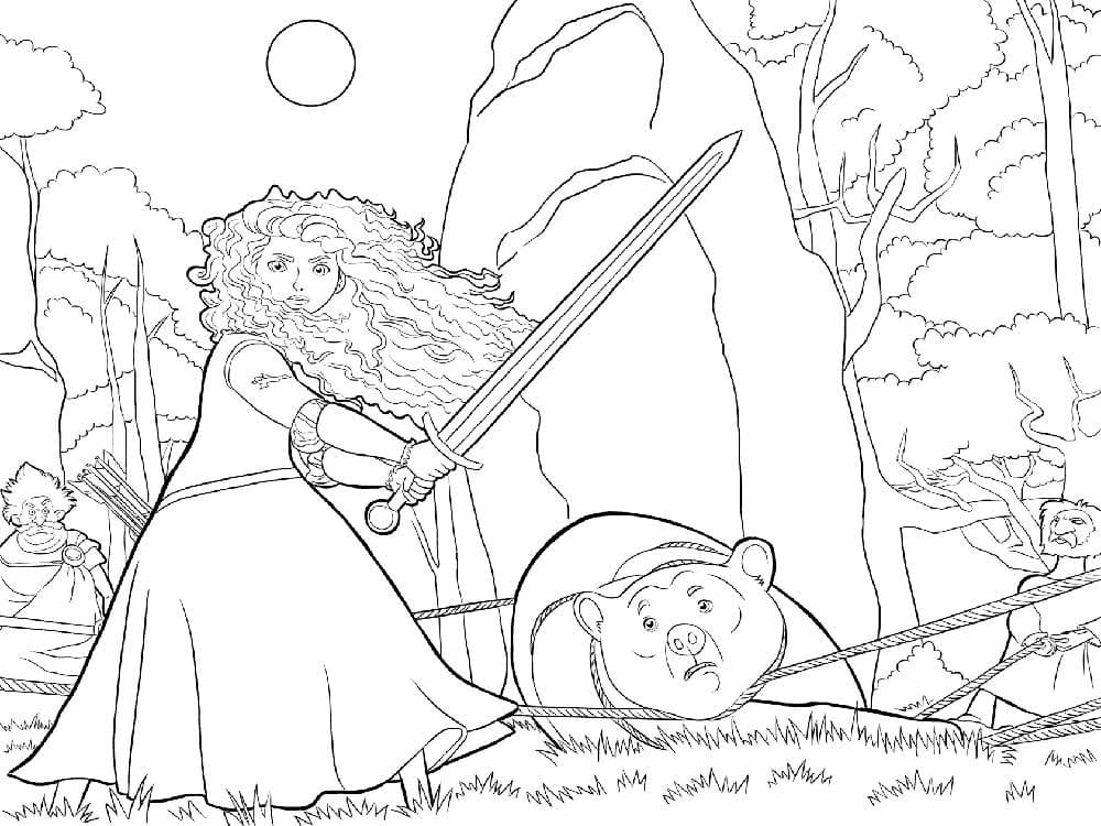Princesse Mérida 2 coloring page