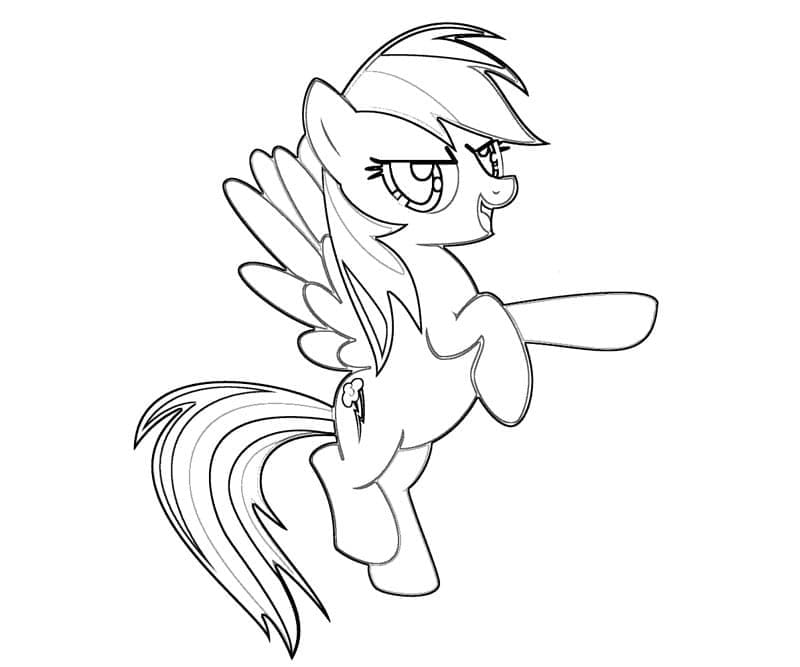 Rainbow Dash dans My Little Pony coloring page