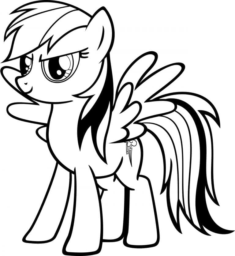 Rainbow Dash My Little Pony coloring page