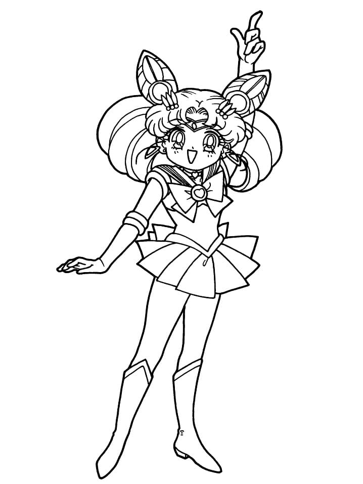 Coloriage Sailor Chibi Moon Chibiusa