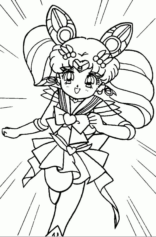 Coloriage Sailor Chibi Moon dans Anime Sailor Moon