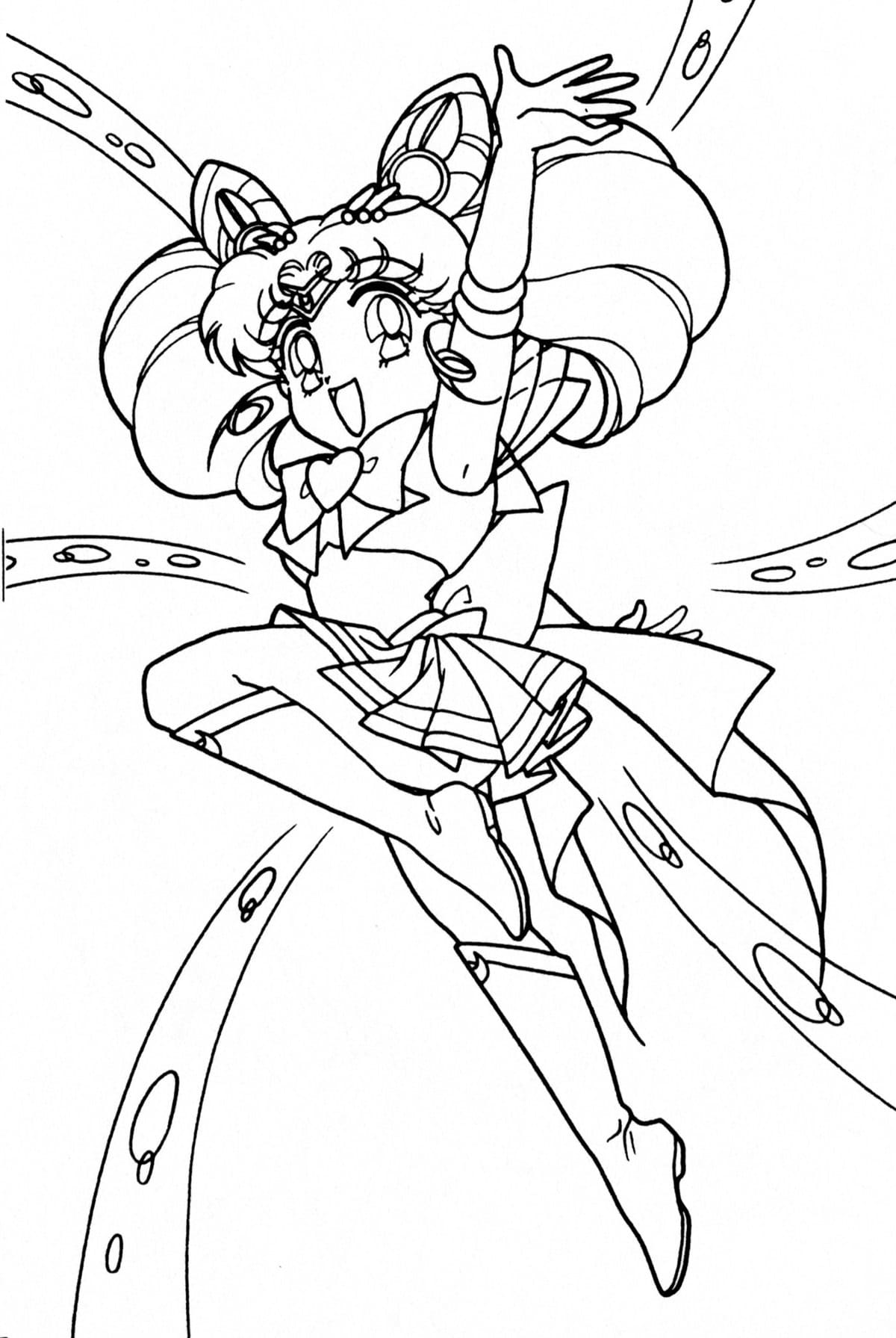 Coloriage Sailor Chibi Moon