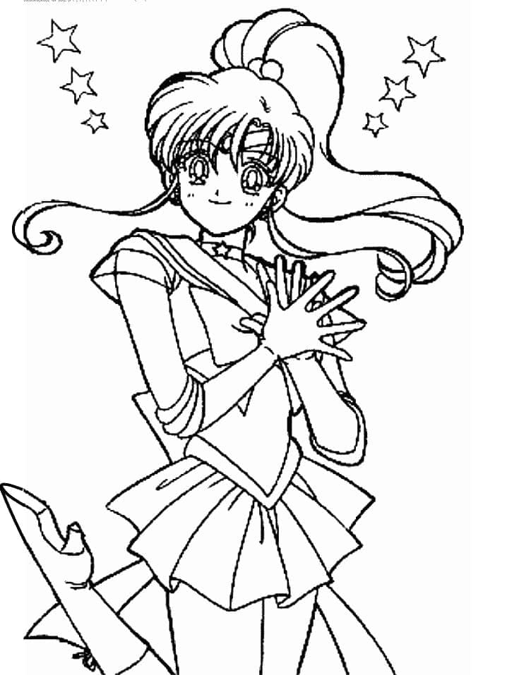 Coloriage Sailor Jupiter Makoto Kino