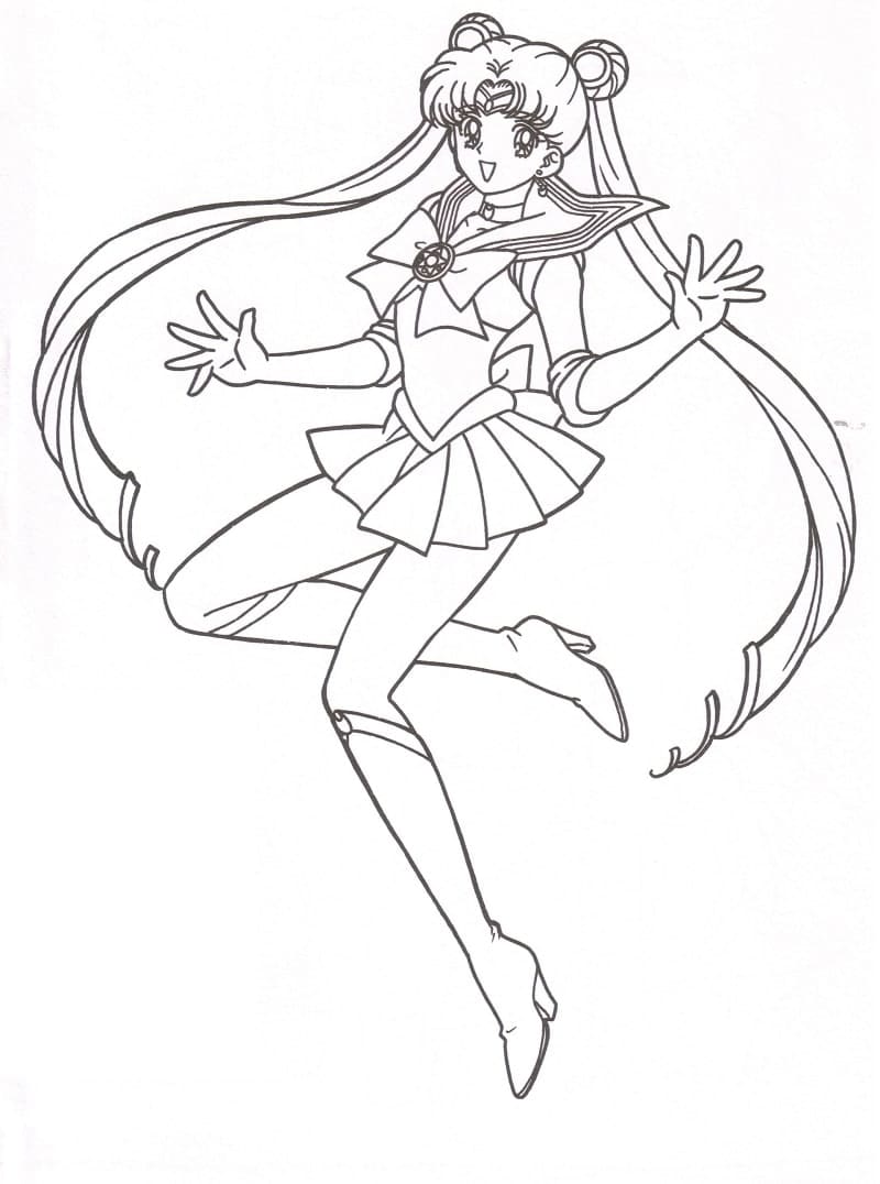 Coloriage Sailor Moon Mignonne
