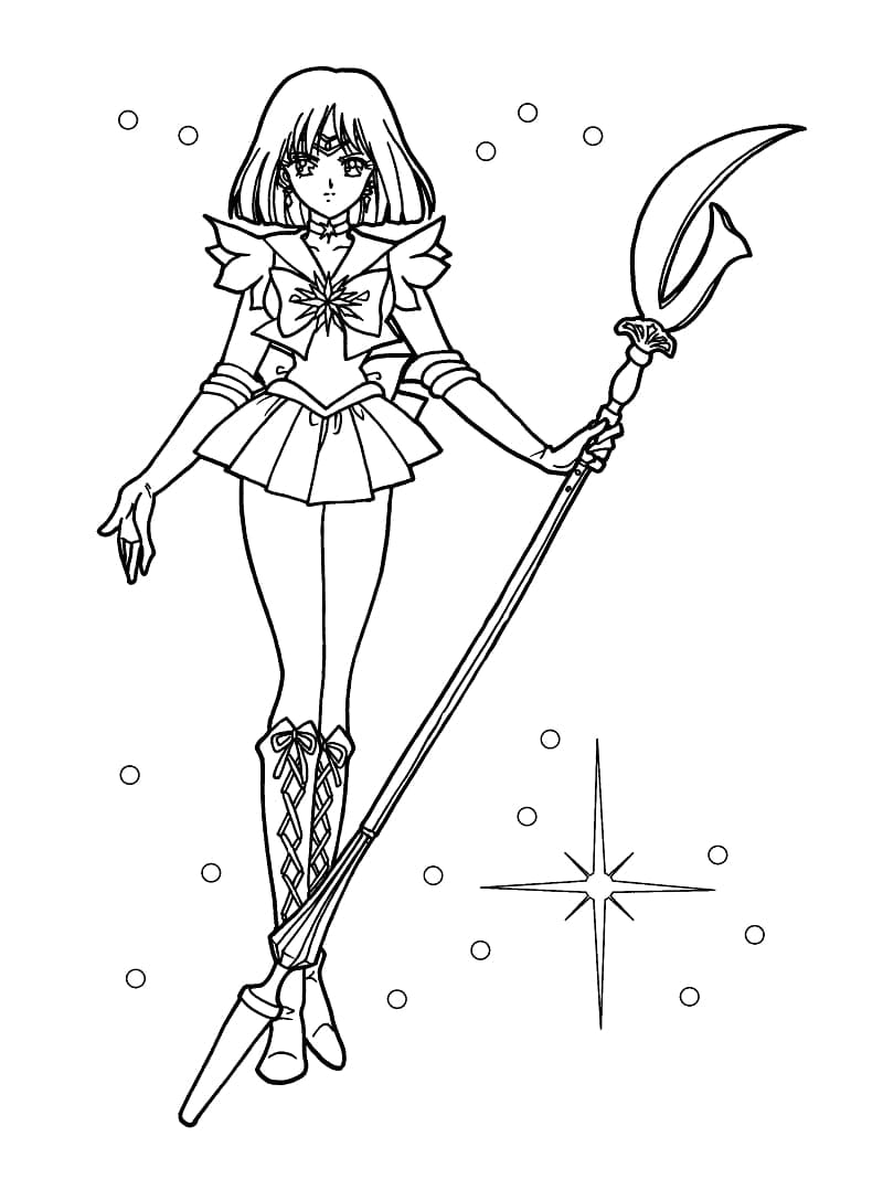 Coloriage Sailor Saturn Hotaru Tomoe