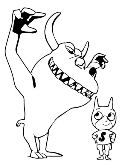 SamSam et Crocochemar coloring page