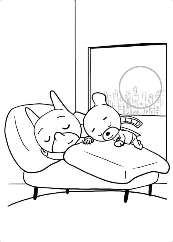 SamSam s’endort coloring page