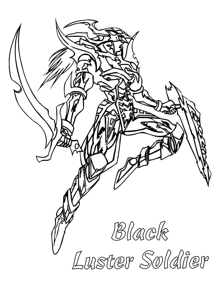 Coloriage Soldat du Lustre Noir Yu-Gi-Oh