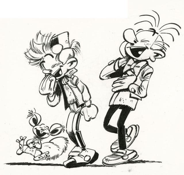 Coloriage Spip, Spirou et Fantasio