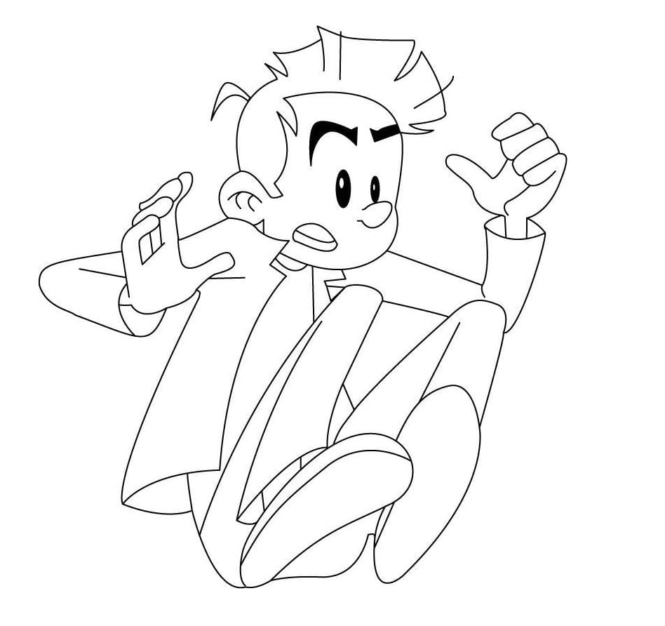 Coloriage Spirou de Spirou et Fantasio