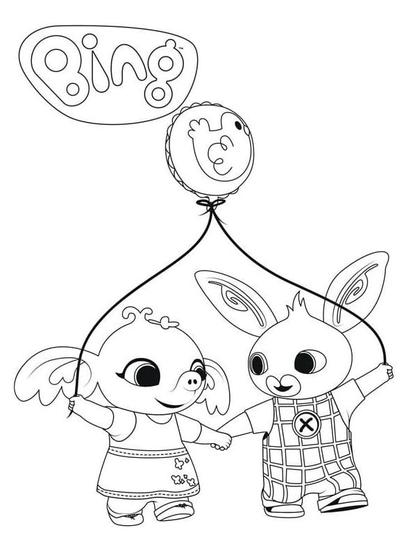 Sula et Bing coloring page