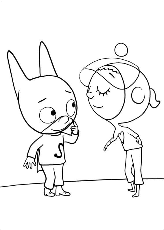 Super julie et l’affreubizou coloring page