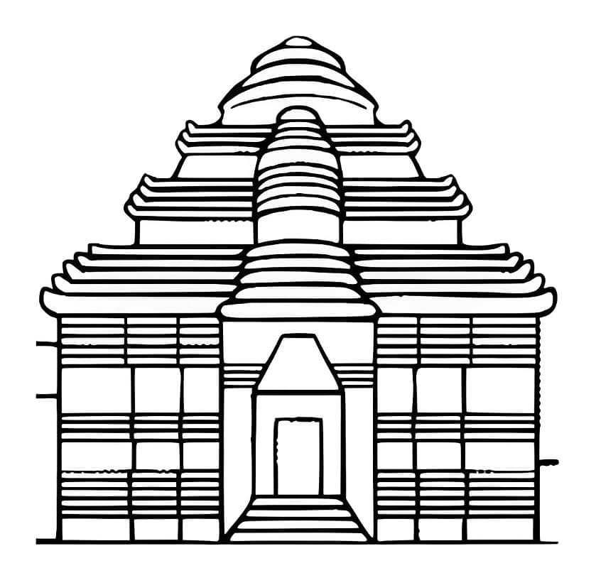 Temple de Sûrya coloring page