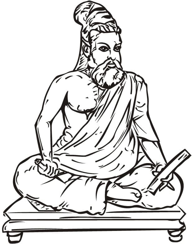 Thiruvalluvar coloring page