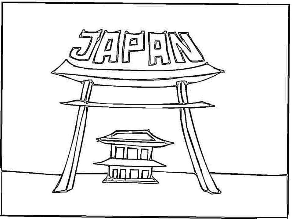 Torii Japon coloring page
