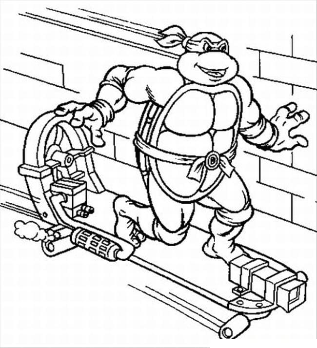 Tortues Ninja 2 coloring page