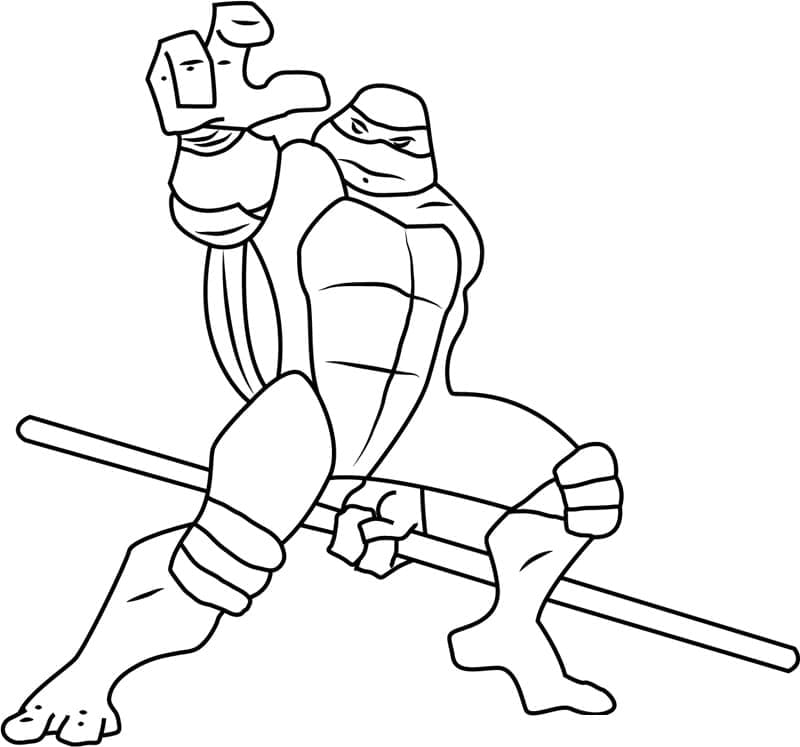 Tortues Ninja Donatello coloring page
