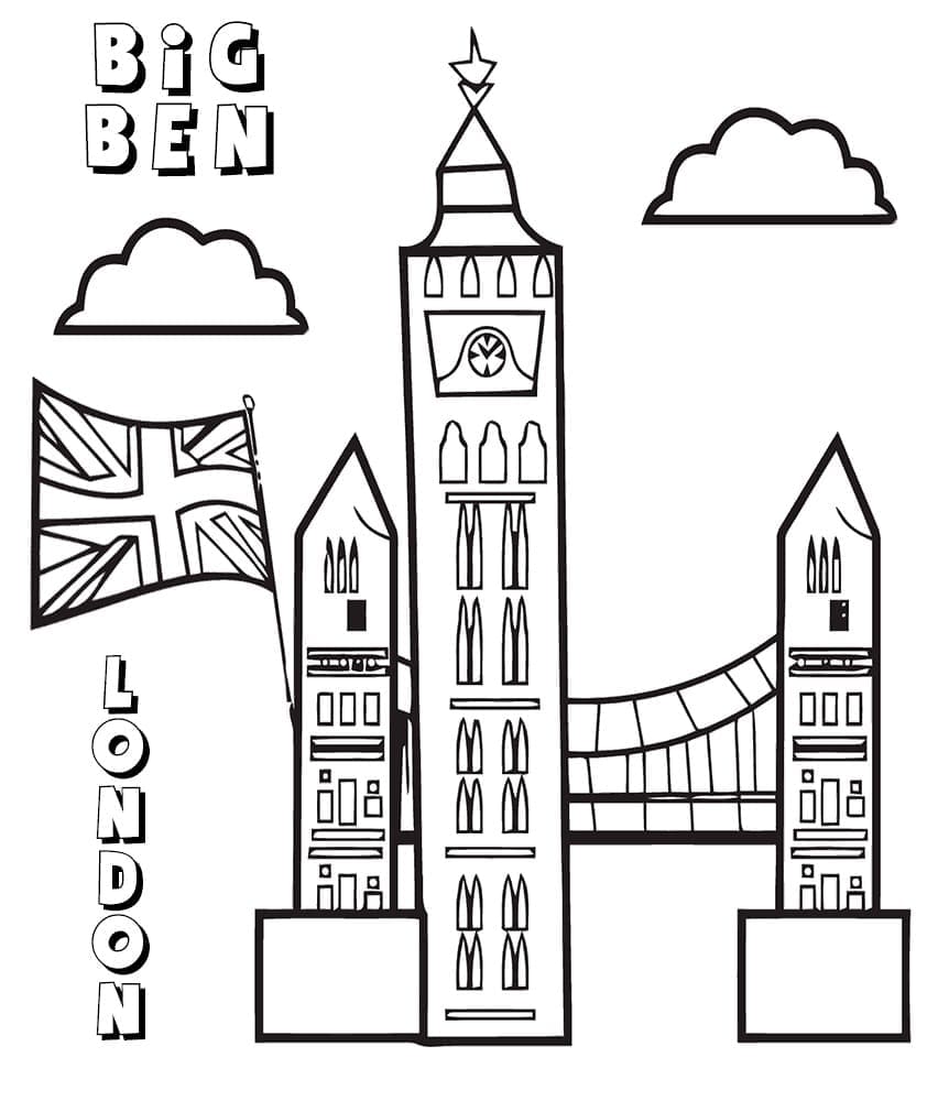 Tour Big Ben coloring page