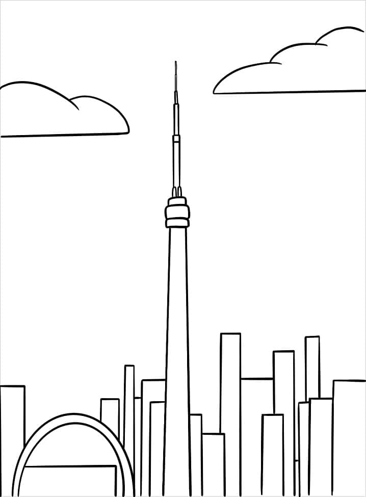 Tour CN à Toronto coloring page