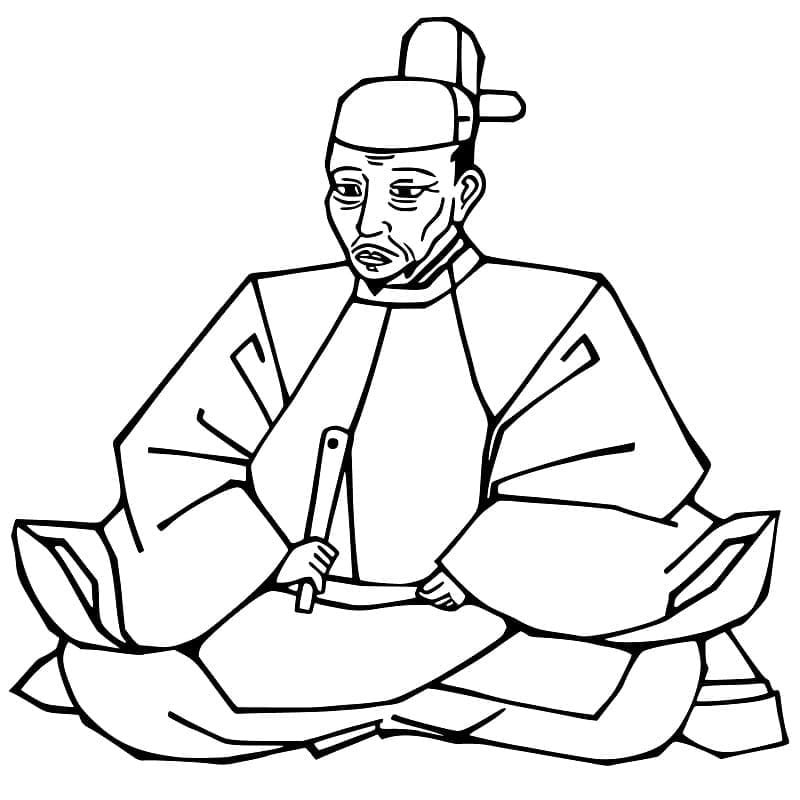 Toyotomi Hideyoshi coloring page