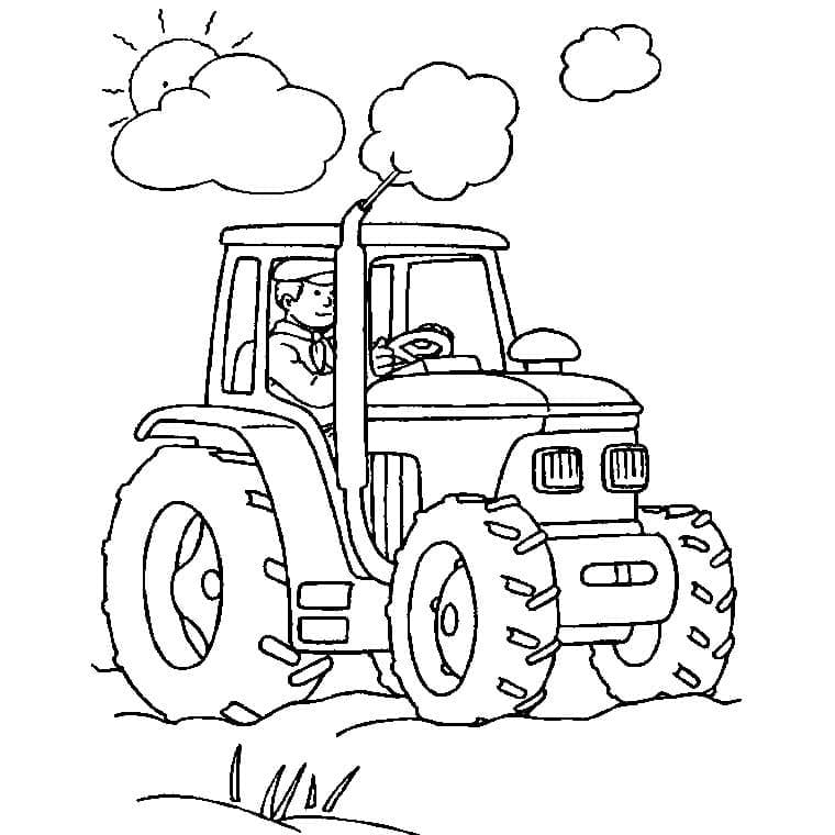 Tracteur Pour Ferme coloring page