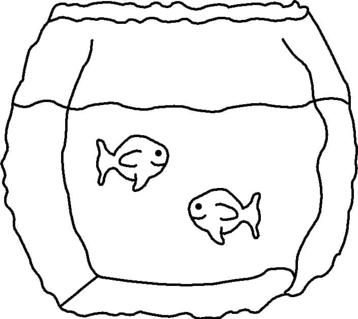 Un Aquarium Simple coloring page