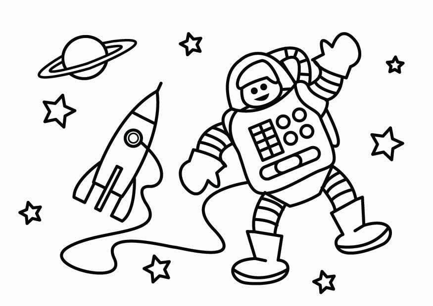 Un Astronaute Drôle coloring page