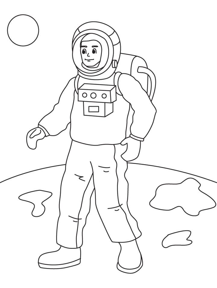 Coloriage Un Astronaute