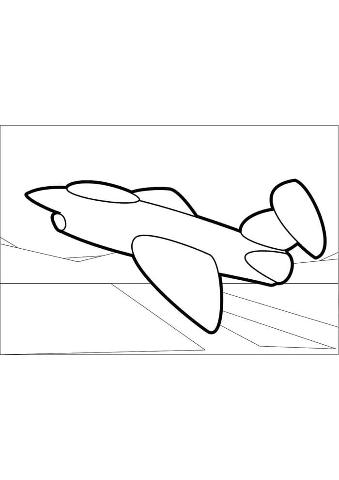 Coloriage Un avion décolle