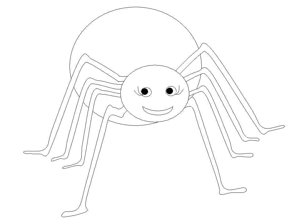 Une Araignée Heureuse coloring page