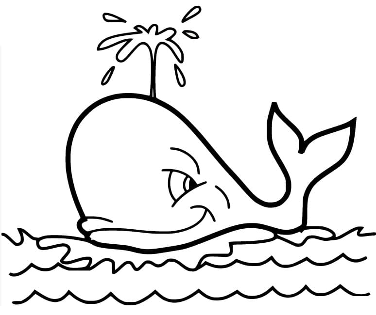 Une Baleine Drôle coloring page