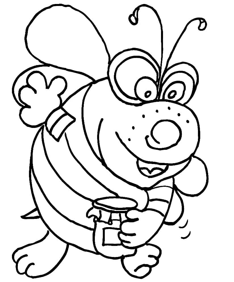 Une Grosse Abeille coloring page