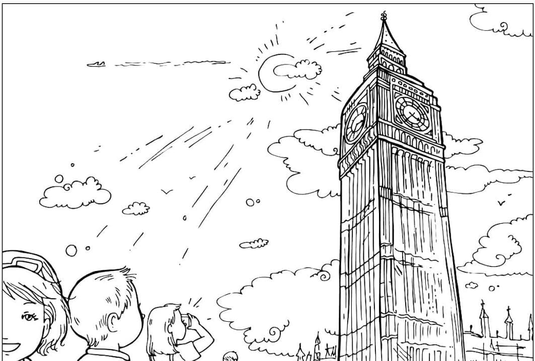 Visiter Big Ben coloring page