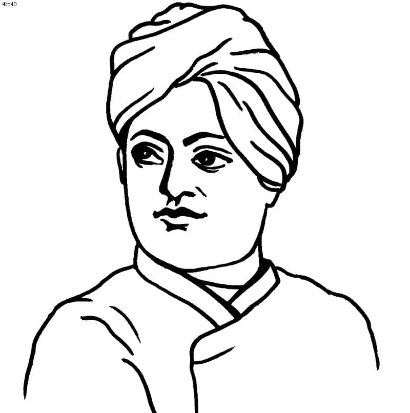 Vivekananda coloring page