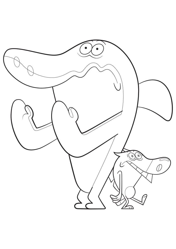 Coloriage Zig et Sharko Pour Enfants