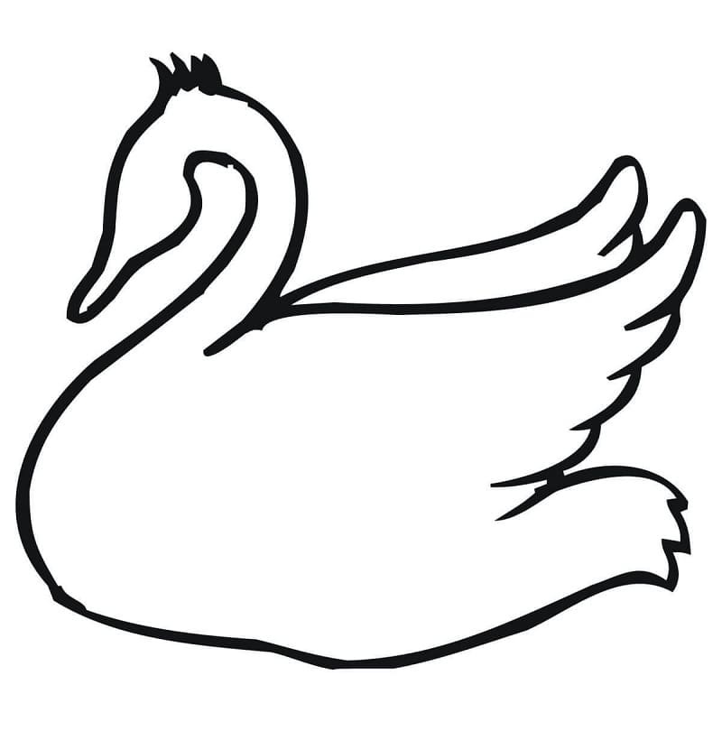 Cygne Facile coloring page