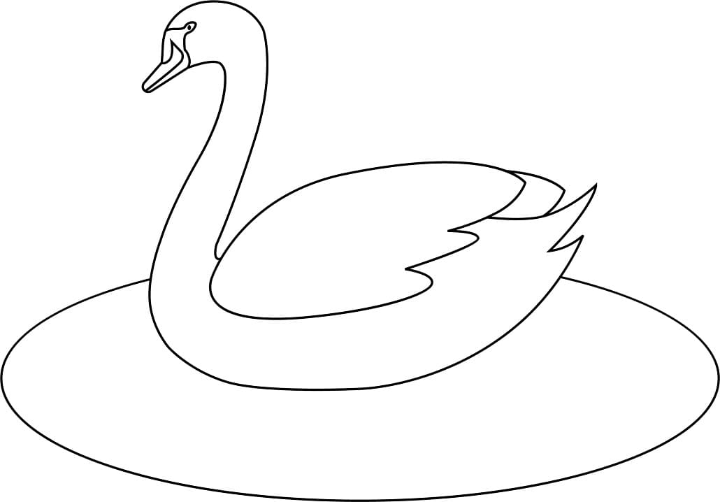Cygne Simple coloring page