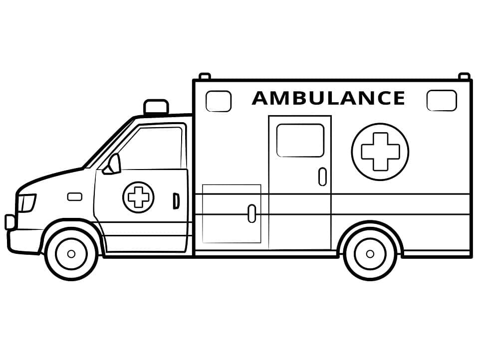 Coloriage Dessin Ambulance