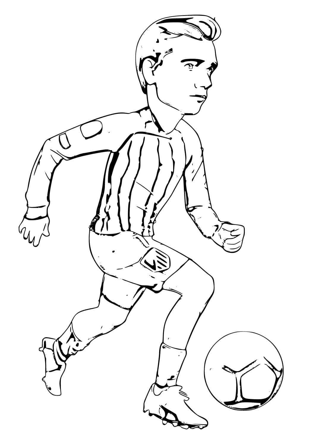 Coloriage Antoine Griezmann Footballeur